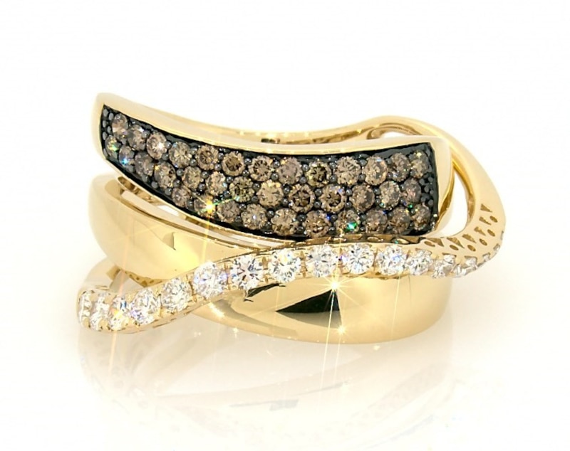 Main Image 1 of Previously Owned Le Vian Chocolate Diamond Ring 1-1/5 ct tw 14K Honey Gold Size 7