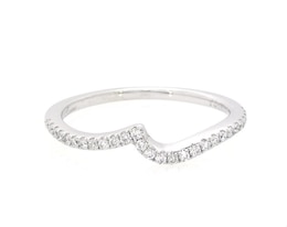 Previously Owned Neil Lane Diamond Contoured Wedding Band 1/5 ct tw 14K White Gold Size 7