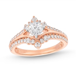 Previously Owned Diamond Engagement Ring 7/8 ct tw Round-cut 14K Rose Gold