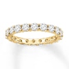 Thumbnail Image 1 of Previously Owned Diamond Eternity Anniversary Ring 2 ct tw Round-cut 14K Yellow Gold Size 6.5