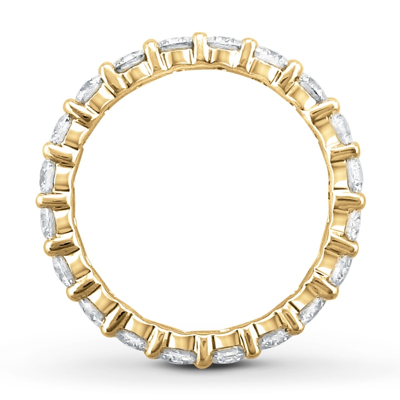 Main Image 2 of Previously Owned Diamond Eternity Anniversary Ring 2 ct tw Round-cut 14K Yellow Gold Size 6.5