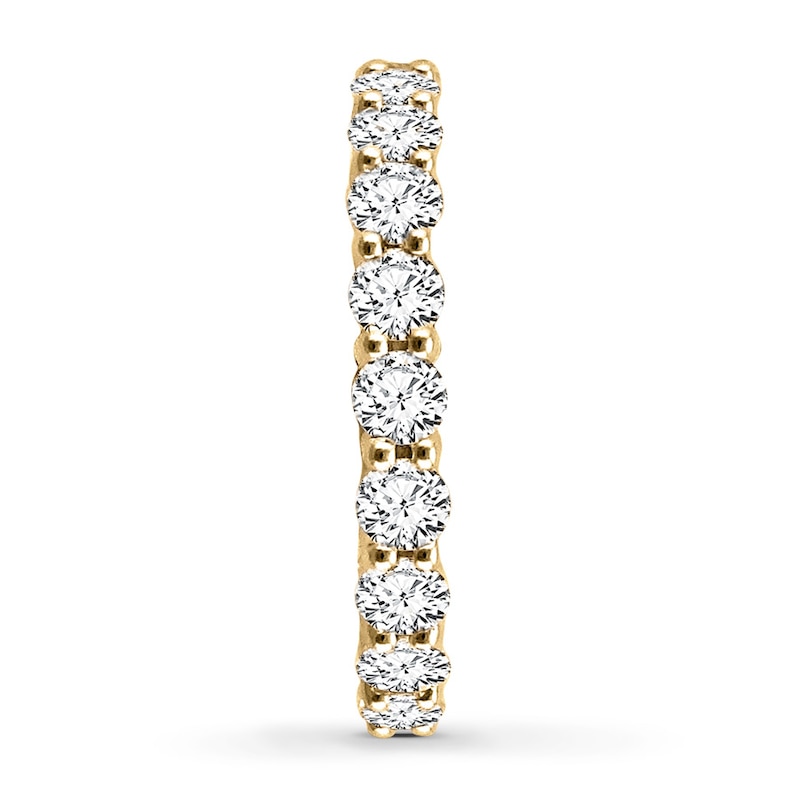 Main Image 3 of Previously Owned Diamond Eternity Anniversary Ring 2 ct tw Round-cut 14K Yellow Gold Size 6.5