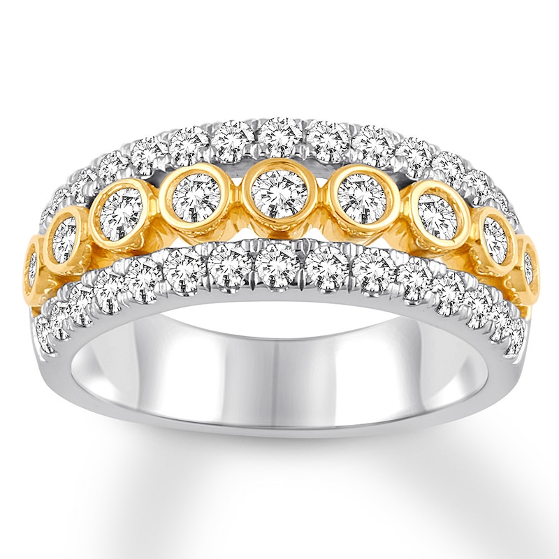 Main Image 1 of Previously Owned Diamond Anniversary Band 1 ct tw Round-cut 14K Two-Tone Gold Size 6