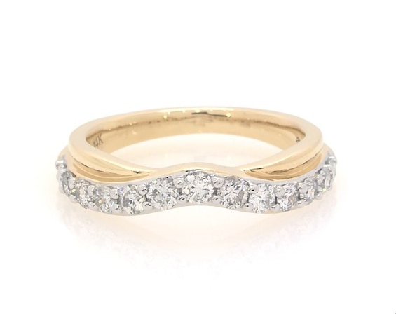 Previously Owned Diamond Contour Anniversary Ring 1/2 ct tw 14K Yellow Gold Size 7