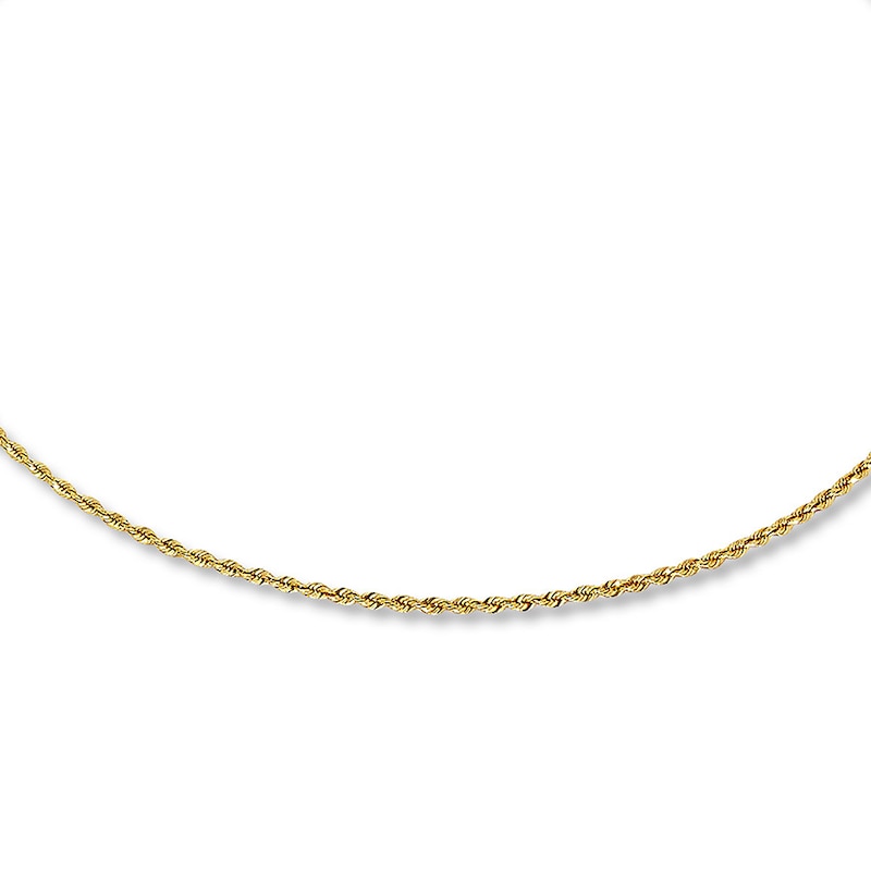 Main Image 1 of Previously Owned Solid Rope Chain Necklace 14K Yellow Gold 24&quot;
