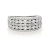Thumbnail Image 1 of Previously Owned Diamond Multi-Row Fashion Ring 1 ct tw 14K White Gold