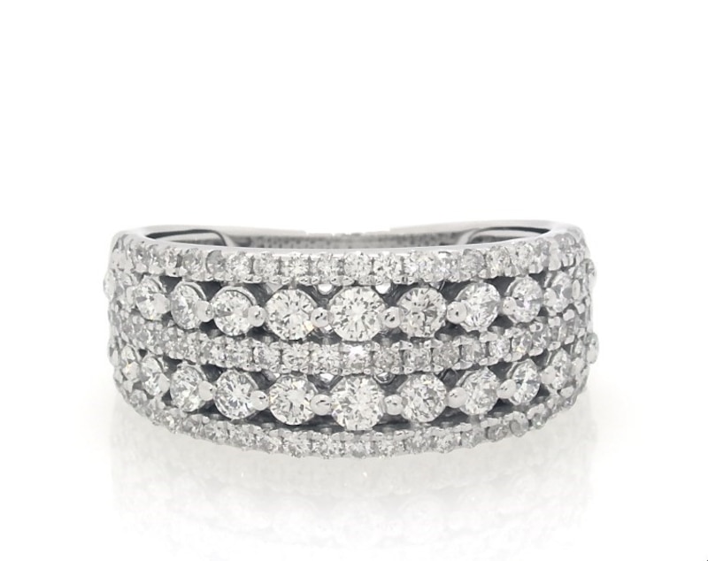 Main Image 1 of Previously Owned Diamond Multi-Row Fashion Ring 1 ct tw 14K White Gold