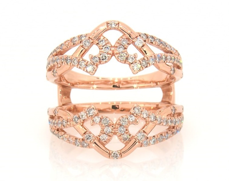 Main Image 1 of Previously Owned Diamond Enhancer Ring 5/8 ct tw Round-cut 14K Rose Gold