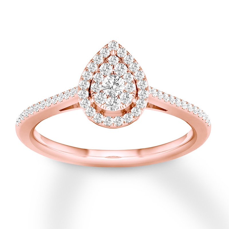 Previously Owned Diamond Engagement Ring 1/4 ct tw Round-cut 10K Rose Gold