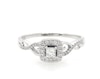 Thumbnail Image 1 of Previously Owned Princess-Cut Diamond Infinity Twist Shank Engagement Ring 3/8 ct tw 10K White Gold