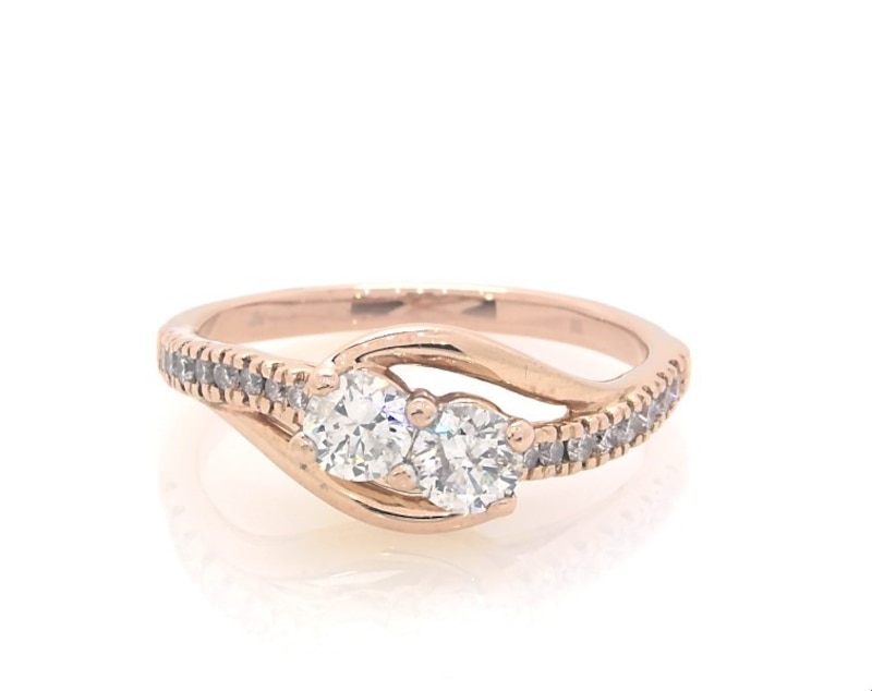 Main Image 1 of Previously Owned Ever Us Diamond Engagement Ring 3/4 ct tw 14K Rose Gold