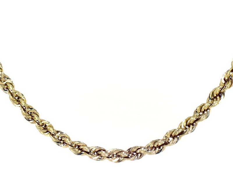 Main Image 1 of Previously Owned Rope Chain Solid 10K Yellow Gold 20"