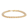 Thumbnail Image 0 of Previously Owned Semi-Solid Textured Curb Chain Bracelet 10K Yellow Gold 8.5"