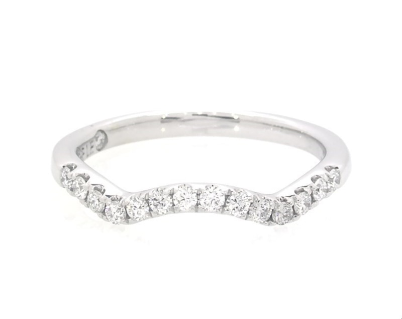 Main Image 1 of Previously Owned THE LEO Wedding Band 1/4 ct tw Diamonds 14K White Gold