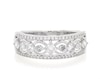 Thumbnail Image 1 of Previously Owned THE LEO First Light Diamond Princess & Round-Cut Anniversary Ring 1 ct tw 14K White Gold