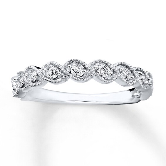 Previously Owned Diamond Band 1/3 ct tw Round-cut 10K White Gold