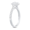 Thumbnail Image 2 of Previously Owned Halo Diamond Engagement Ring 1 ct tw Oval & Round-cut Platinum