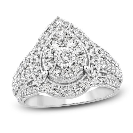 Previously Owned Diamond Engagement 2 ct tw Round-Cut 10K White Gold