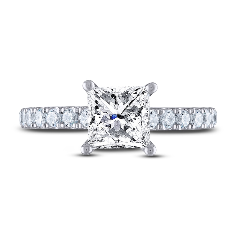 Main Image 3 of Previously Owned THE LEO Diamond Engagement Ring 2 ct tw Princess & Round-cut 14K White Gold