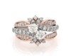 Thumbnail Image 1 of Previously Owned Round-Cut Diamond Two-Stone Bridal Set 1-7/8 ct tw 14K Two-Tone Gold Size 8.5
