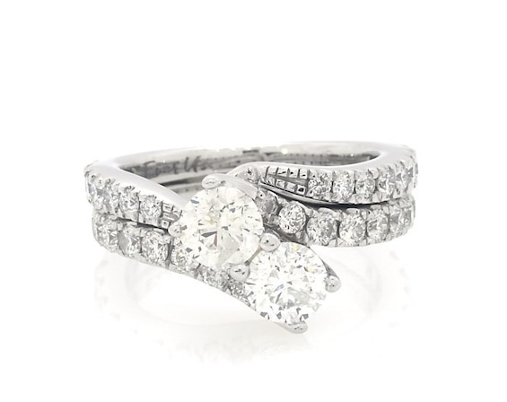 Previously Owned Ever Us Round-Cut Diamond Two-Stone Bridal Set 2-3/8 ct tw 14K White Gold Size 7