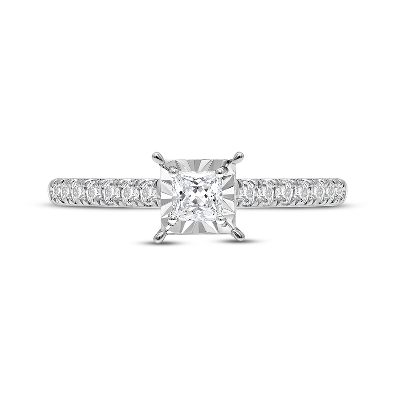 Main Image 1 of Previously Owned Princess-Cut Diamond Engagement Ring 5/8 ct tw 14K White Gold