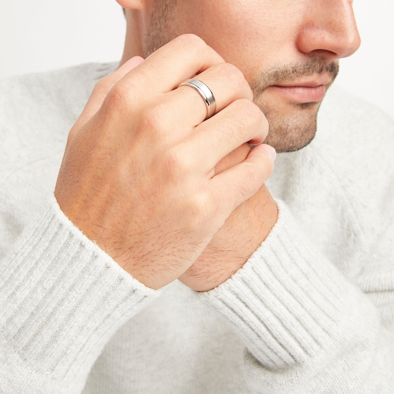 Main Image 3 of Previously Owned Wedding Band 10K White Gold 6mm Size 10