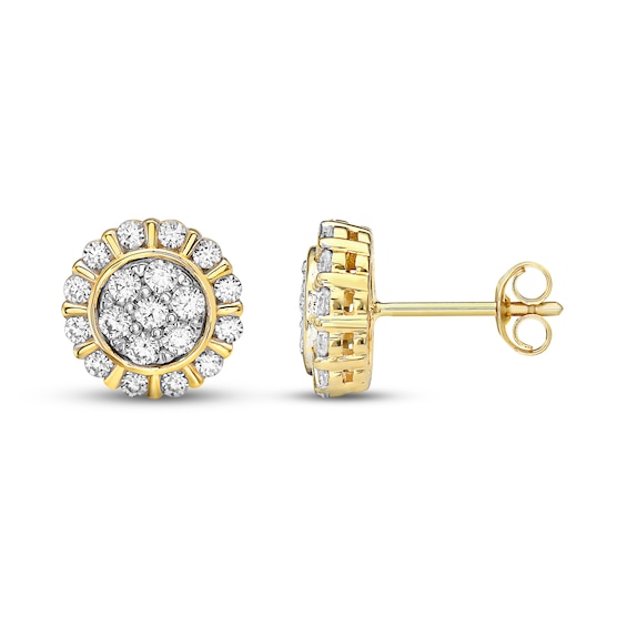 Previously Owned Lab-Created Diamonds by KAY Stud Earrings 3/4 ct tw 14K Yellow Gold