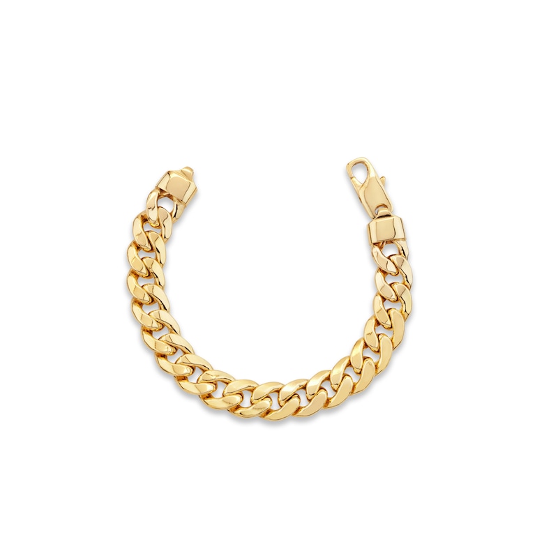 Previously Owned Semi-Solid Cuban Chain Bracelet 10K Yellow Gold 8.5"
