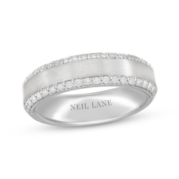 Previously Owned Neil Lane Men's Diamond Wedding Band 1/2 ct tw 14K White Gold