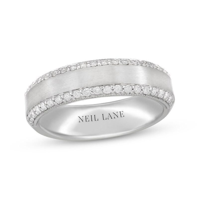 Main Image 1 of Previously Owned Neil Lane Men's Diamond Wedding Band 1/2 ct tw 14K White Gold
