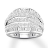 Thumbnail Image 1 of Previously Owned Diamond Anniversary Band 2 ct tw Round & Baguette 14K White Gold