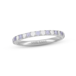 Previously Owned Neil Lane Tanzanite & Diamond Anniversary Ring 1/5 ct tw 14K White Gold