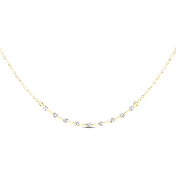 Previously Owned KAY Lab-Grown Diamonds Smile Necklace 3/4 ct tw 14K Yellow Gold 18”