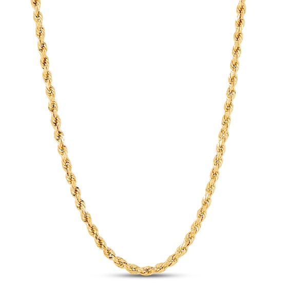 Previously Owned Hollow Rope Chain 3.0mm 14K Yellow Gold 18"