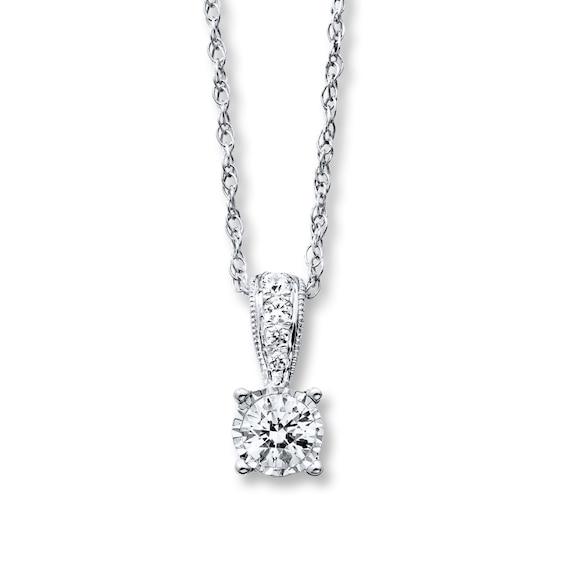 Previously Owned Radiant Reflections 3/8 ct tw Diamonds 10K White Gold Necklace