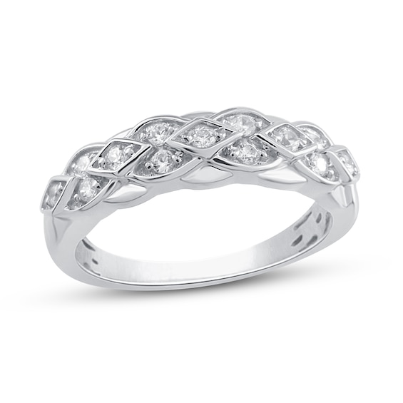 Previously Owned Diamond Anniversary Band 1/5 ct tw Round-cut 10K White Gold