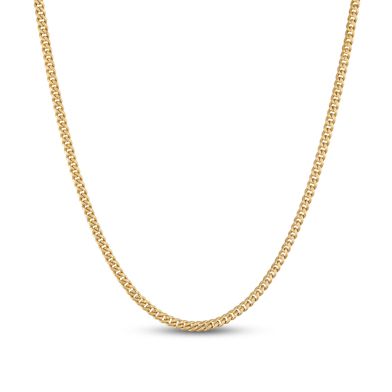 Main Image 1 of Previously Owned Hollow Cuban Chain Necklace 10K Yellow Gold 24&quot;
