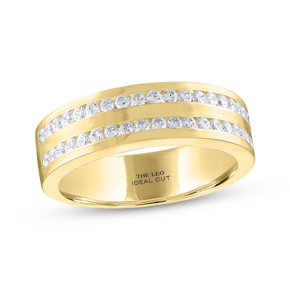 Previously Owned Men’s THE LEO Ideal Cut Diamond Wedding Band 3/4 ct tw 14K Yellow Gold
