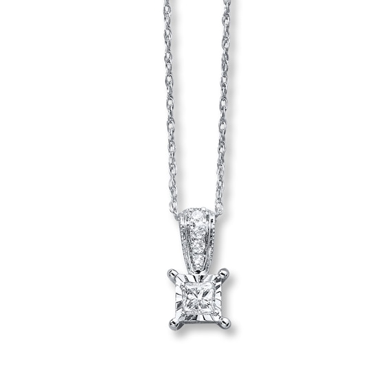 Previously Owned Radiant Reflections 3/8 ct tw Diamonds 10K White Gold Necklace