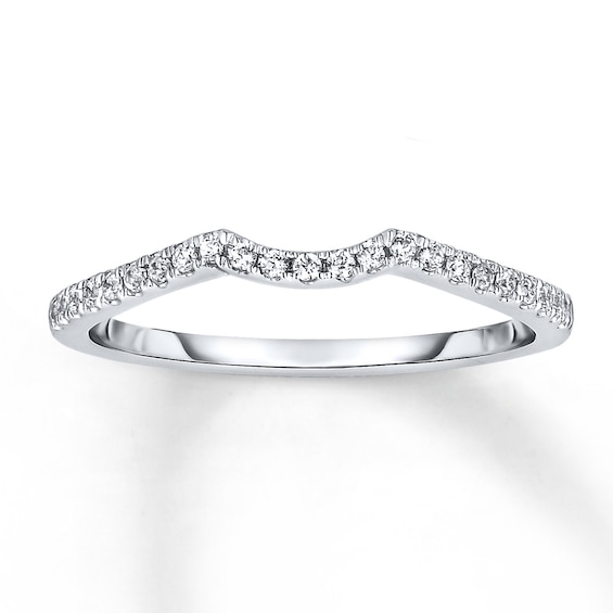 Previously Owned Diamond Wedding Band 1/8 ct tw Round-cut 14K White Gold