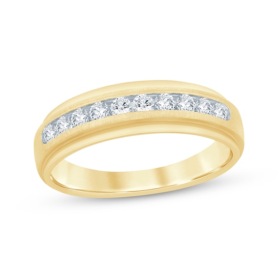 Previously Owned Men's Diamond Wedding Band 1/2 ct tw 10K Yellow Gold