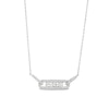 Thumbnail Image 1 of Previously Owned Diamond Three-Stone Necklace 1/2 ct tw Round-cut 10K White Gold 18"
