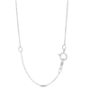 Thumbnail Image 2 of Previously Owned Diamond Three-Stone Necklace 1/2 ct tw Round-cut 10K White Gold 18"