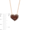 Thumbnail Image 2 of Previously Owned Godiva x Le Vian Enamel Heart Necklace 1/3 ct tw Diamonds 14K Strawberry Gold 19"