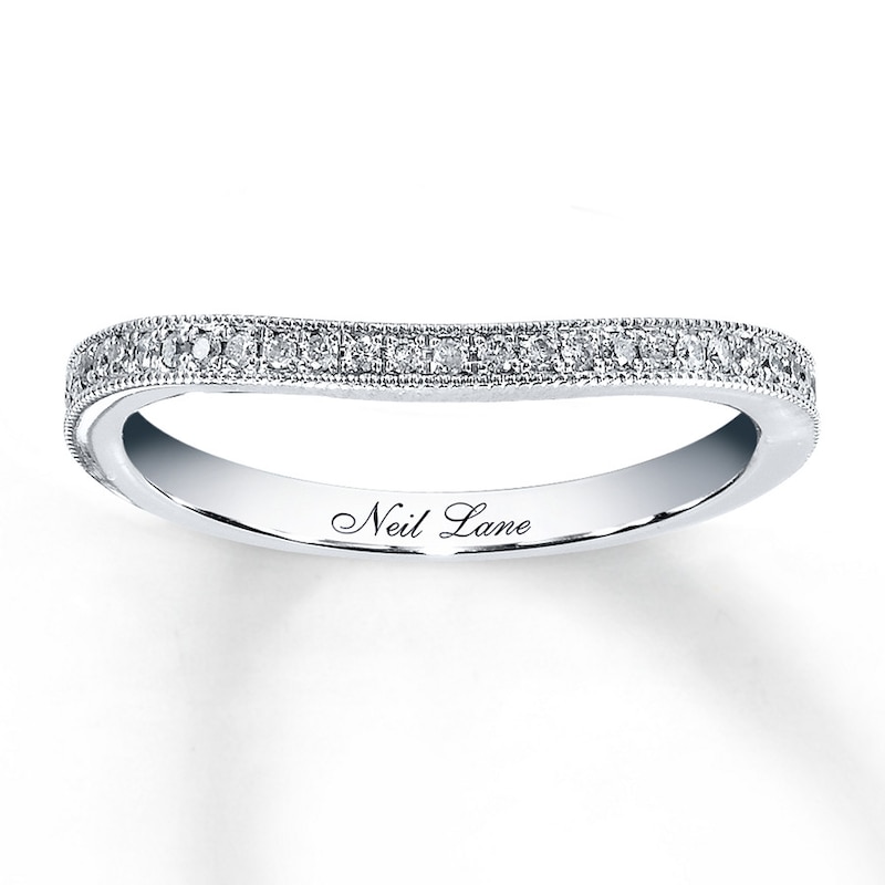 Main Image 1 of Previously Owned Neil Lane Wedding Band 1/8 ct tw Diamonds 14K White Gold