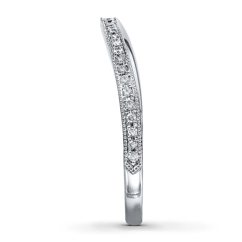 Main Image 3 of Previously Owned Neil Lane Wedding Band 1/8 ct tw Diamonds 14K White Gold