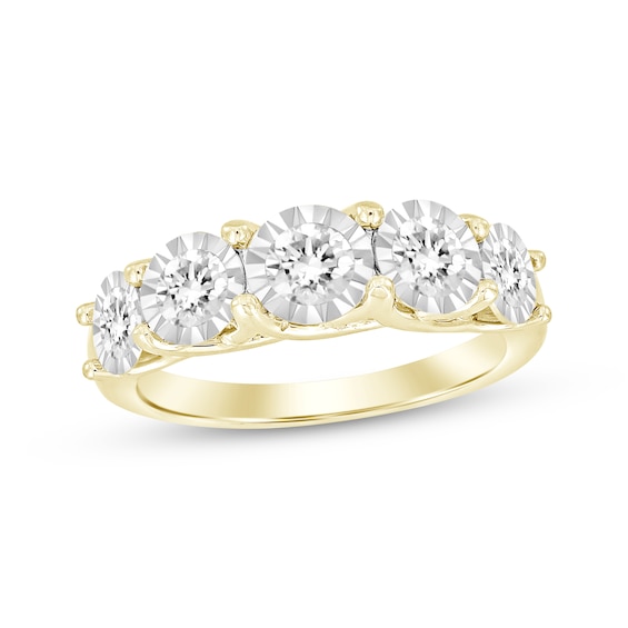 Previously Owned Round-Cut Diamond Anniversary Band 1-1/ ct tw 10K Yellow Gold