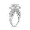 Thumbnail Image 2 of Previously Owned Multi-Diamond Center Princess-Cut Engagement Ring 1 ct tw 10K White Gold