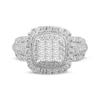 Thumbnail Image 3 of Previously Owned Multi-Diamond Center Princess-Cut Engagement Ring 1 ct tw 10K White Gold